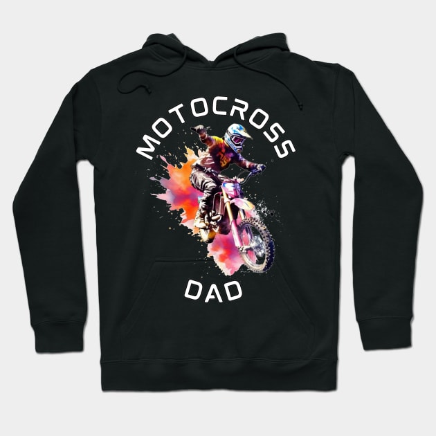 Motocross Dad Dirt Bikes Racer Hoodie by stickercuffs